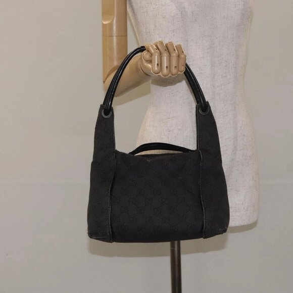 GUCCI GG Canvas Shoulder Bag Black 101333 Auth bs27332 - Picture 15 of 16